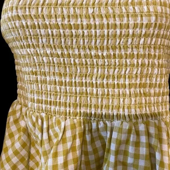 Caroline Constas off the shoulder smocked body ruffle sleeves top boho NWOT L - Picture 10 of 10